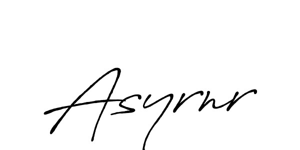 Also You can easily find your signature by using the search form. We will create Asyrnr name handwritten signature images for you free of cost using Antro_Vectra_Bolder sign style. Asyrnr signature style 7 images and pictures png