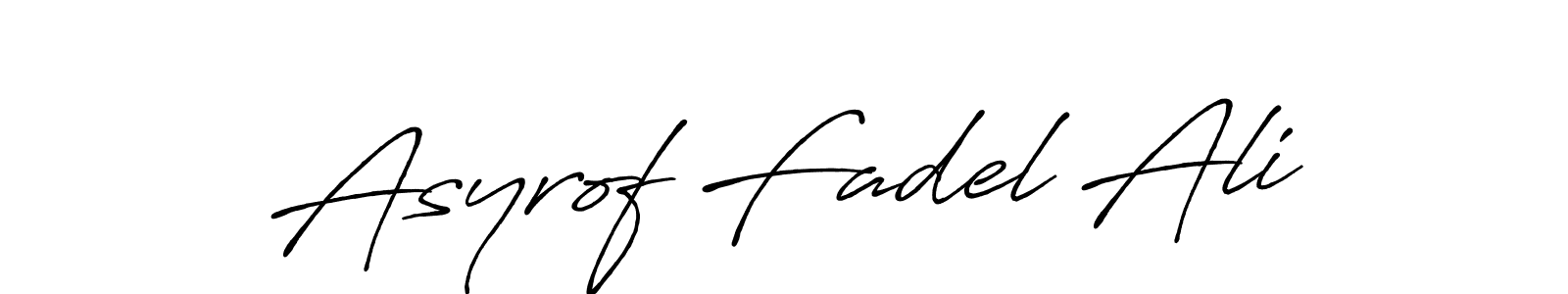Make a beautiful signature design for name Asyrof Fadel Ali. With this signature (Antro_Vectra_Bolder) style, you can create a handwritten signature for free. Asyrof Fadel Ali signature style 7 images and pictures png