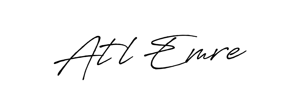 Create a beautiful signature design for name Atıl Emre. With this signature (Antro_Vectra_Bolder) fonts, you can make a handwritten signature for free. Atıl Emre signature style 7 images and pictures png