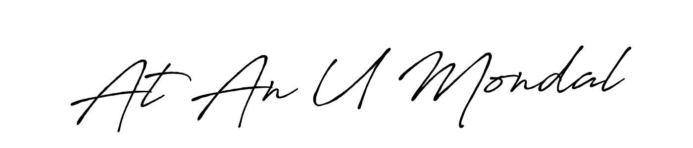 At An U Mondal stylish signature style. Best Handwritten Sign (Antro_Vectra_Bolder) for my name. Handwritten Signature Collection Ideas for my name At An U Mondal. At An U Mondal signature style 7 images and pictures png