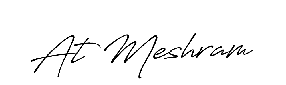 How to make At Meshram signature? Antro_Vectra_Bolder is a professional autograph style. Create handwritten signature for At Meshram name. At Meshram signature style 7 images and pictures png