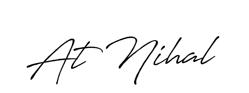 Make a beautiful signature design for name At Nihal. With this signature (Antro_Vectra_Bolder) style, you can create a handwritten signature for free. At Nihal signature style 7 images and pictures png