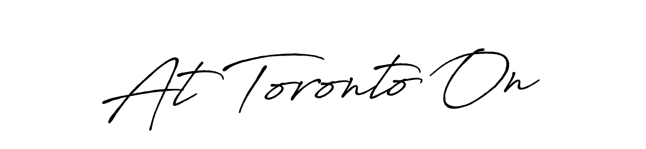 How to make At Toronto On signature? Antro_Vectra_Bolder is a professional autograph style. Create handwritten signature for At Toronto On name. At Toronto On signature style 7 images and pictures png