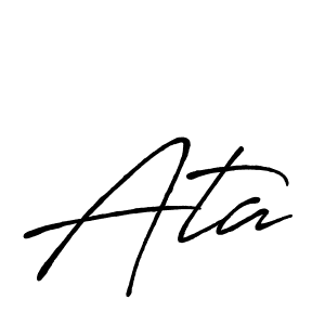 Create a beautiful signature design for name Ata. With this signature (Antro_Vectra_Bolder) fonts, you can make a handwritten signature for free. Ata signature style 7 images and pictures png