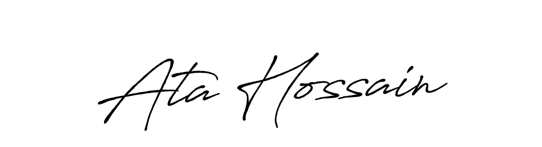 This is the best signature style for the Ata Hossain name. Also you like these signature font (Antro_Vectra_Bolder). Mix name signature. Ata Hossain signature style 7 images and pictures png