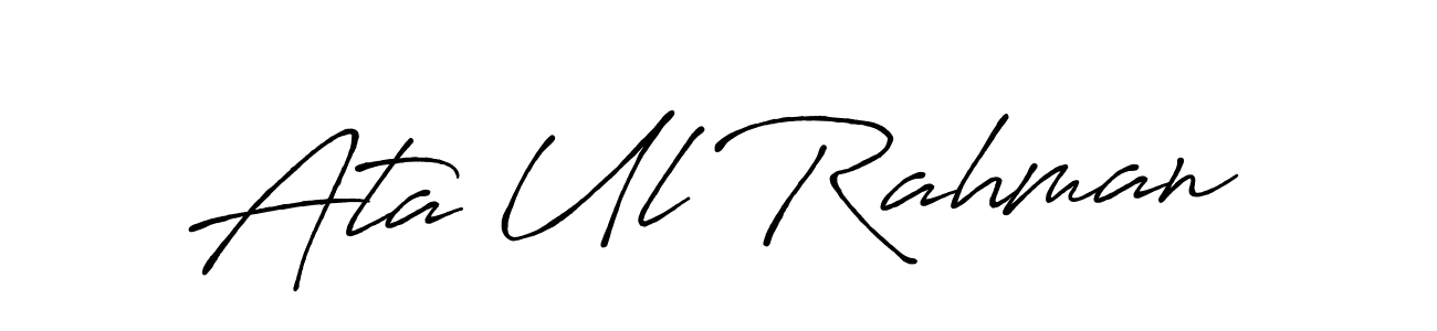 How to make Ata Ul Rahman name signature. Use Antro_Vectra_Bolder style for creating short signs online. This is the latest handwritten sign. Ata Ul Rahman signature style 7 images and pictures png