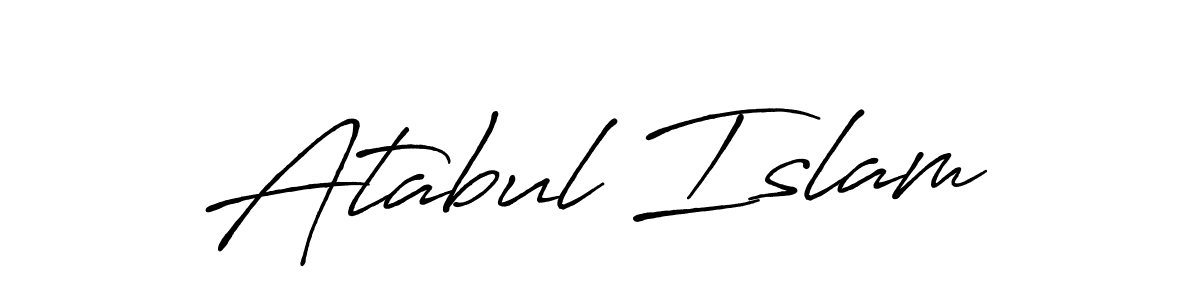 Also we have Atabul Islam name is the best signature style. Create professional handwritten signature collection using Antro_Vectra_Bolder autograph style. Atabul Islam signature style 7 images and pictures png