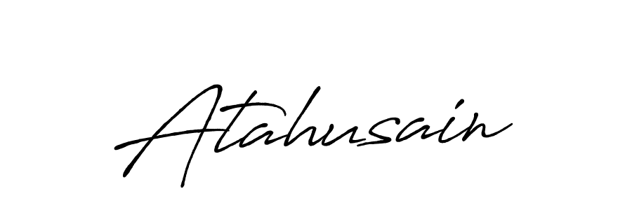 The best way (Antro_Vectra_Bolder) to make a short signature is to pick only two or three words in your name. The name Atahusain include a total of six letters. For converting this name. Atahusain signature style 7 images and pictures png