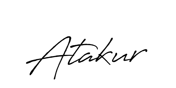 Atakur stylish signature style. Best Handwritten Sign (Antro_Vectra_Bolder) for my name. Handwritten Signature Collection Ideas for my name Atakur. Atakur signature style 7 images and pictures png