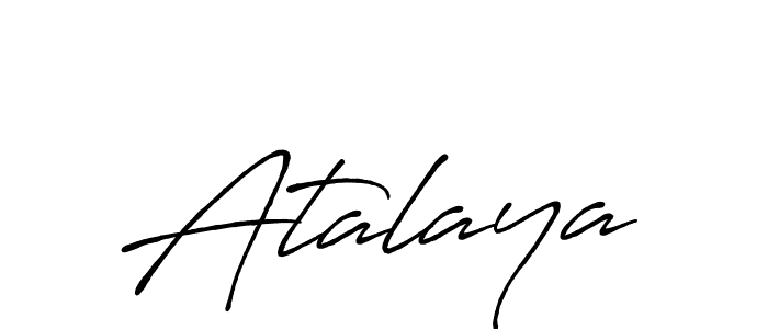 Use a signature maker to create a handwritten signature online. With this signature software, you can design (Antro_Vectra_Bolder) your own signature for name Atalaya. Atalaya signature style 7 images and pictures png