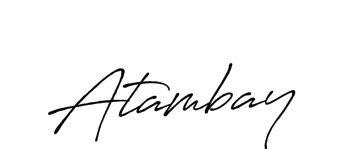 How to make Atambay name signature. Use Antro_Vectra_Bolder style for creating short signs online. This is the latest handwritten sign. Atambay signature style 7 images and pictures png