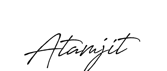 The best way (Antro_Vectra_Bolder) to make a short signature is to pick only two or three words in your name. The name Atamjit include a total of six letters. For converting this name. Atamjit signature style 7 images and pictures png