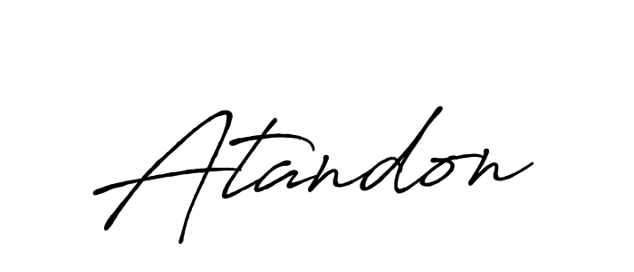 How to make Atandon name signature. Use Antro_Vectra_Bolder style for creating short signs online. This is the latest handwritten sign. Atandon signature style 7 images and pictures png