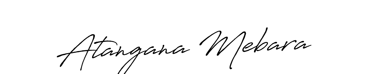 Create a beautiful signature design for name Atangana Mebara. With this signature (Antro_Vectra_Bolder) fonts, you can make a handwritten signature for free. Atangana Mebara signature style 7 images and pictures png