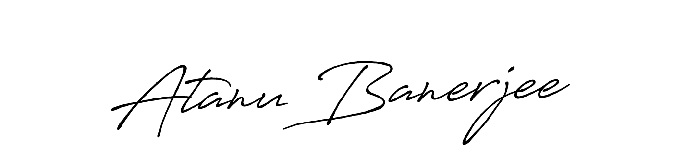 Also we have Atanu Banerjee name is the best signature style. Create professional handwritten signature collection using Antro_Vectra_Bolder autograph style. Atanu Banerjee signature style 7 images and pictures png