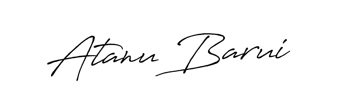 Atanu Barui stylish signature style. Best Handwritten Sign (Antro_Vectra_Bolder) for my name. Handwritten Signature Collection Ideas for my name Atanu Barui. Atanu Barui signature style 7 images and pictures png