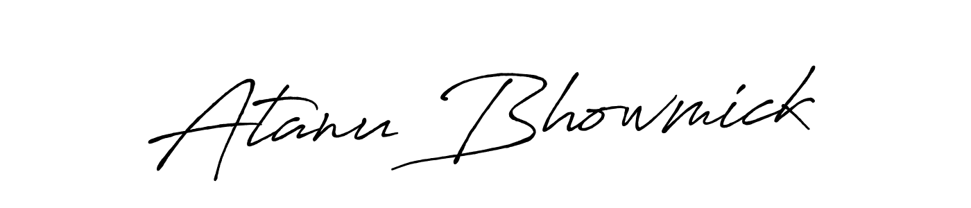 Create a beautiful signature design for name Atanu Bhowmick. With this signature (Antro_Vectra_Bolder) fonts, you can make a handwritten signature for free. Atanu Bhowmick signature style 7 images and pictures png