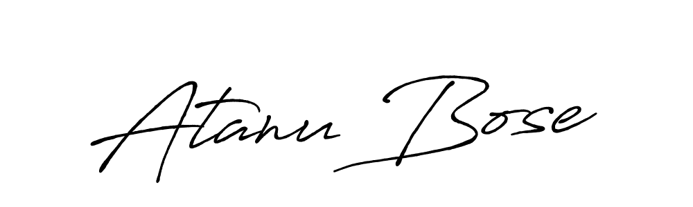 Make a beautiful signature design for name Atanu Bose. With this signature (Antro_Vectra_Bolder) style, you can create a handwritten signature for free. Atanu Bose signature style 7 images and pictures png