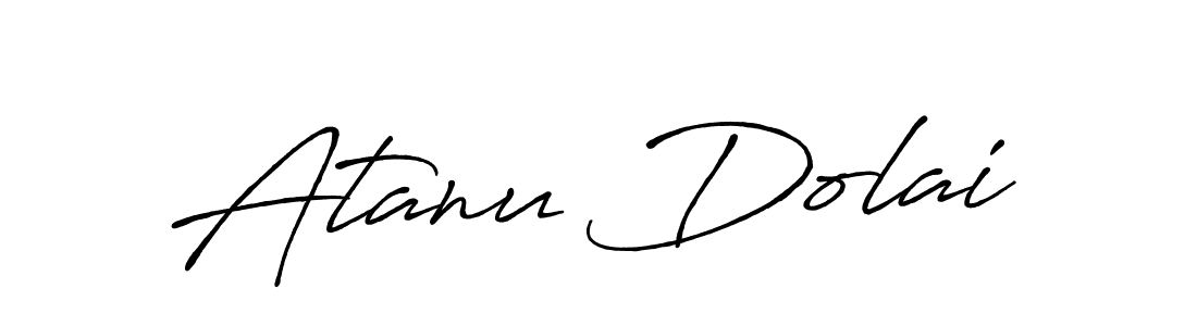 Also we have Atanu Dolai name is the best signature style. Create professional handwritten signature collection using Antro_Vectra_Bolder autograph style. Atanu Dolai signature style 7 images and pictures png