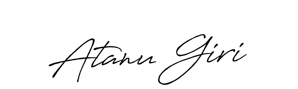 How to make Atanu Giri name signature. Use Antro_Vectra_Bolder style for creating short signs online. This is the latest handwritten sign. Atanu Giri signature style 7 images and pictures png