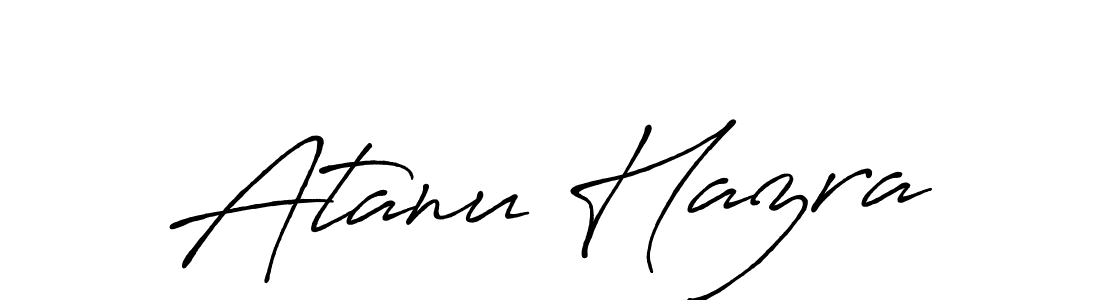 How to make Atanu Hazra name signature. Use Antro_Vectra_Bolder style for creating short signs online. This is the latest handwritten sign. Atanu Hazra signature style 7 images and pictures png