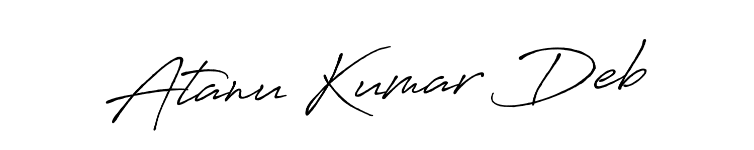 How to make Atanu Kumar Deb name signature. Use Antro_Vectra_Bolder style for creating short signs online. This is the latest handwritten sign. Atanu Kumar Deb signature style 7 images and pictures png