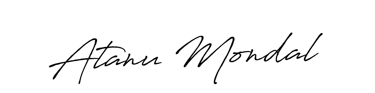 Also we have Atanu Mondal name is the best signature style. Create professional handwritten signature collection using Antro_Vectra_Bolder autograph style. Atanu Mondal signature style 7 images and pictures png