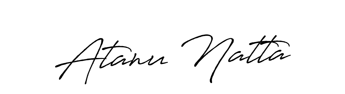 Also You can easily find your signature by using the search form. We will create Atanu Natta name handwritten signature images for you free of cost using Antro_Vectra_Bolder sign style. Atanu Natta signature style 7 images and pictures png