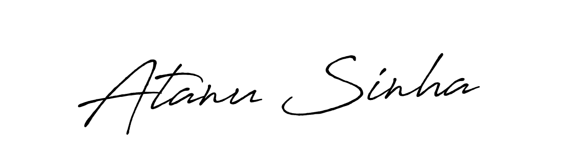 Create a beautiful signature design for name Atanu Sinha. With this signature (Antro_Vectra_Bolder) fonts, you can make a handwritten signature for free. Atanu Sinha signature style 7 images and pictures png