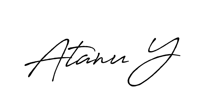 Also we have Atanu Y name is the best signature style. Create professional handwritten signature collection using Antro_Vectra_Bolder autograph style. Atanu Y signature style 7 images and pictures png