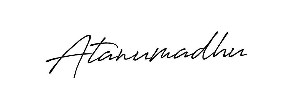 How to make Atanumadhu signature? Antro_Vectra_Bolder is a professional autograph style. Create handwritten signature for Atanumadhu name. Atanumadhu signature style 7 images and pictures png