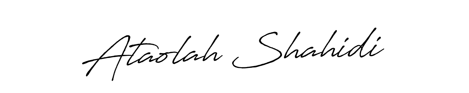 Ataolah Shahidi stylish signature style. Best Handwritten Sign (Antro_Vectra_Bolder) for my name. Handwritten Signature Collection Ideas for my name Ataolah Shahidi. Ataolah Shahidi signature style 7 images and pictures png