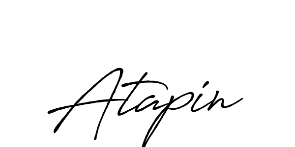 Use a signature maker to create a handwritten signature online. With this signature software, you can design (Antro_Vectra_Bolder) your own signature for name Atapin. Atapin signature style 7 images and pictures png