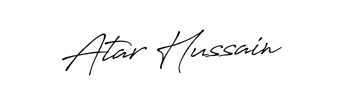 Use a signature maker to create a handwritten signature online. With this signature software, you can design (Antro_Vectra_Bolder) your own signature for name Atar Hussain. Atar Hussain signature style 7 images and pictures png