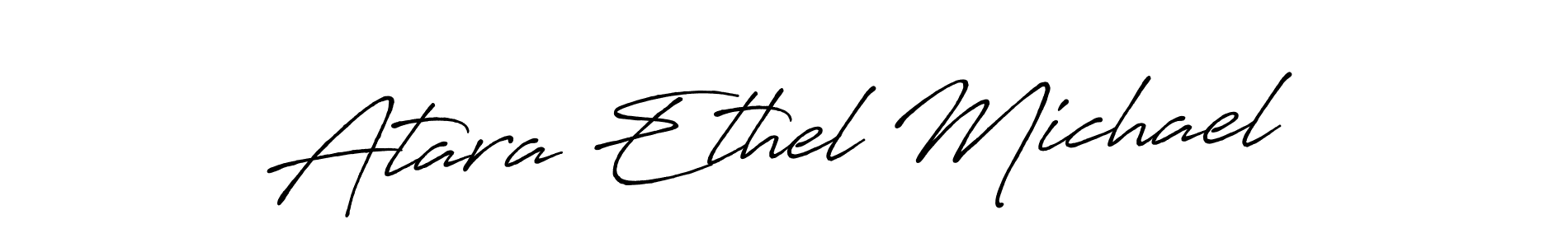 Atara Ethel Michael stylish signature style. Best Handwritten Sign (Antro_Vectra_Bolder) for my name. Handwritten Signature Collection Ideas for my name Atara Ethel Michael. Atara Ethel Michael signature style 7 images and pictures png