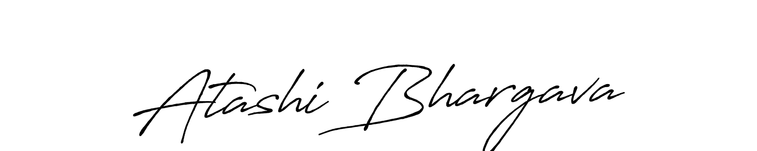 Use a signature maker to create a handwritten signature online. With this signature software, you can design (Antro_Vectra_Bolder) your own signature for name Atashi Bhargava. Atashi Bhargava signature style 7 images and pictures png