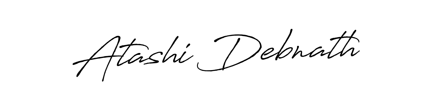 How to make Atashi Debnath name signature. Use Antro_Vectra_Bolder style for creating short signs online. This is the latest handwritten sign. Atashi Debnath signature style 7 images and pictures png