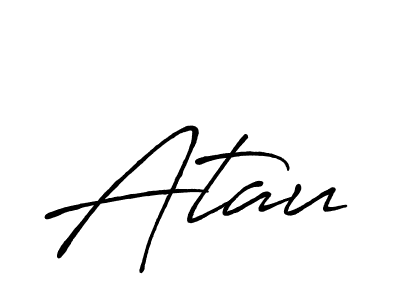 Use a signature maker to create a handwritten signature online. With this signature software, you can design (Antro_Vectra_Bolder) your own signature for name Atau. Atau signature style 7 images and pictures png