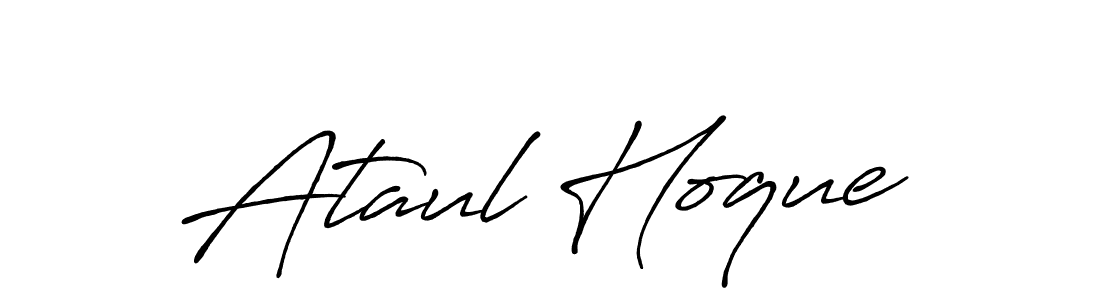 Make a beautiful signature design for name Ataul Hoque. With this signature (Antro_Vectra_Bolder) style, you can create a handwritten signature for free. Ataul Hoque signature style 7 images and pictures png