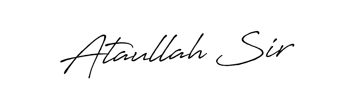 Make a beautiful signature design for name Ataullah Sir. With this signature (Antro_Vectra_Bolder) style, you can create a handwritten signature for free. Ataullah Sir signature style 7 images and pictures png