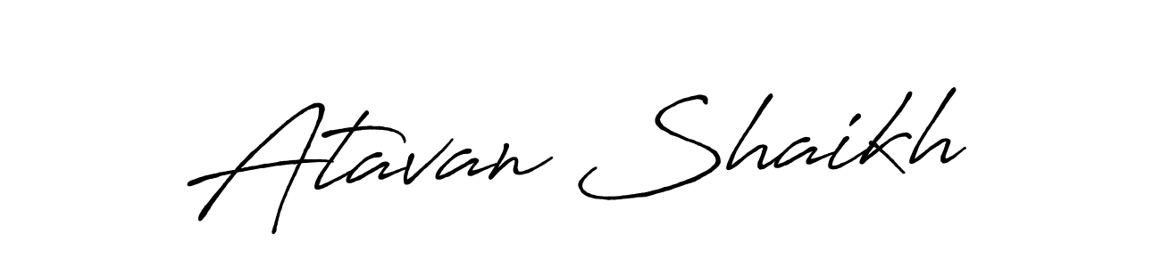 Use a signature maker to create a handwritten signature online. With this signature software, you can design (Antro_Vectra_Bolder) your own signature for name Atavan Shaikh. Atavan Shaikh signature style 7 images and pictures png