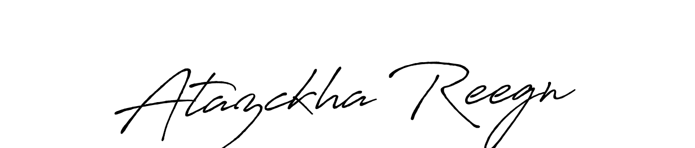 Use a signature maker to create a handwritten signature online. With this signature software, you can design (Antro_Vectra_Bolder) your own signature for name Atazckha Reegn. Atazckha Reegn signature style 7 images and pictures png