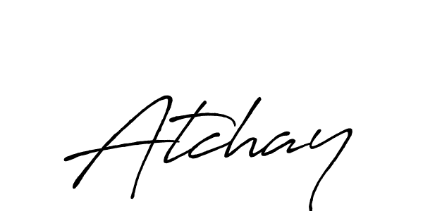 Atchay stylish signature style. Best Handwritten Sign (Antro_Vectra_Bolder) for my name. Handwritten Signature Collection Ideas for my name Atchay. Atchay signature style 7 images and pictures png