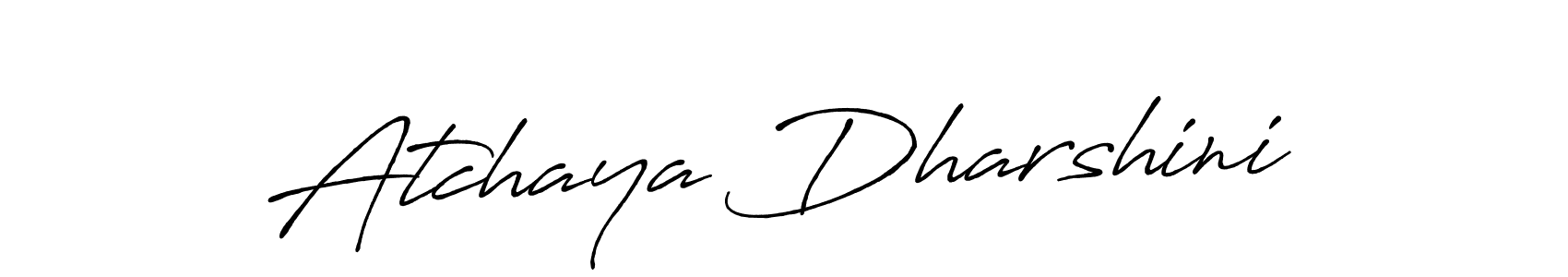 Create a beautiful signature design for name Atchaya Dharshini. With this signature (Antro_Vectra_Bolder) fonts, you can make a handwritten signature for free. Atchaya Dharshini signature style 7 images and pictures png