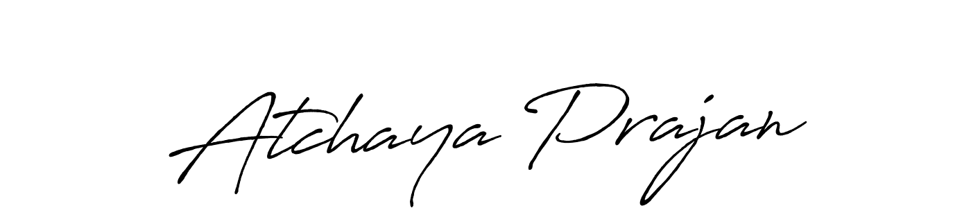How to make Atchaya Prajan signature? Antro_Vectra_Bolder is a professional autograph style. Create handwritten signature for Atchaya Prajan name. Atchaya Prajan signature style 7 images and pictures png