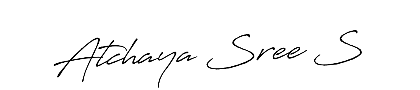 It looks lik you need a new signature style for name Atchaya Sree S. Design unique handwritten (Antro_Vectra_Bolder) signature with our free signature maker in just a few clicks. Atchaya Sree S signature style 7 images and pictures png