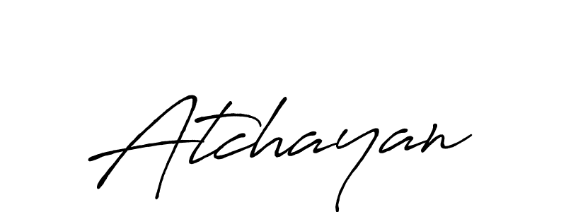 You should practise on your own different ways (Antro_Vectra_Bolder) to write your name (Atchayan) in signature. don't let someone else do it for you. Atchayan signature style 7 images and pictures png