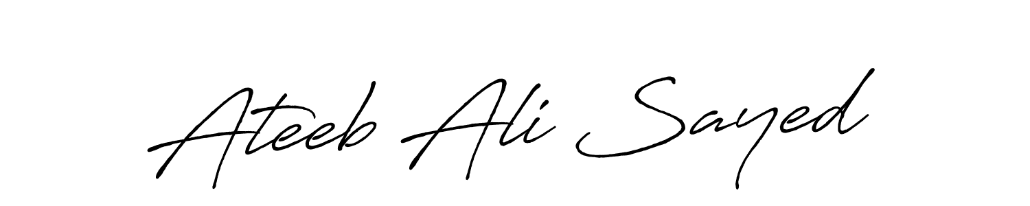 Also You can easily find your signature by using the search form. We will create Ateeb Ali Sayed name handwritten signature images for you free of cost using Antro_Vectra_Bolder sign style. Ateeb Ali Sayed signature style 7 images and pictures png