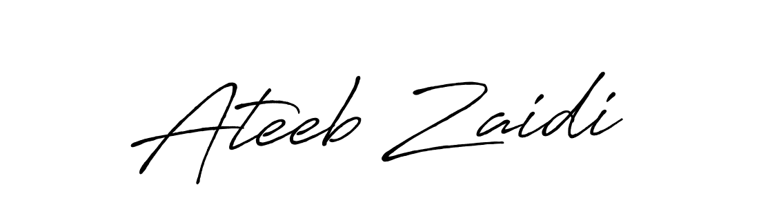 How to Draw Ateeb Zaidi signature style? Antro_Vectra_Bolder is a latest design signature styles for name Ateeb Zaidi. Ateeb Zaidi signature style 7 images and pictures png