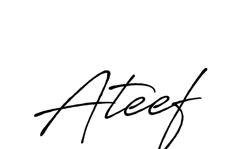 The best way (Antro_Vectra_Bolder) to make a short signature is to pick only two or three words in your name. The name Ateef include a total of six letters. For converting this name. Ateef signature style 7 images and pictures png